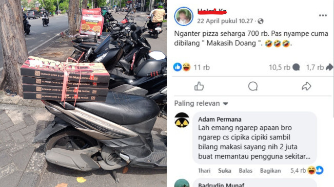 Netizen Hujat Ojol Viral Singgung Pembeli Pizza Rp800 Ribu yang Gak Kasih Tips